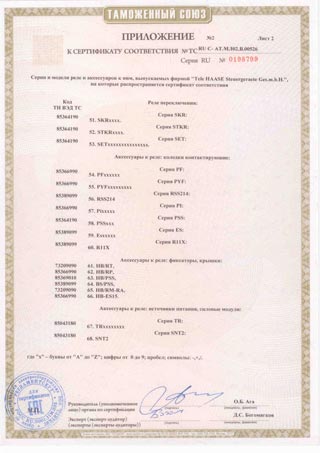 Сертификат продукции TELE