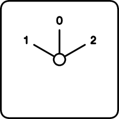 Переключатели 1-0-2 (с нулевым положением) (U)