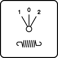 Переключатели 1-0-2 с пружинным возвратом к ВЫКЛ с обоих сторон (UR)