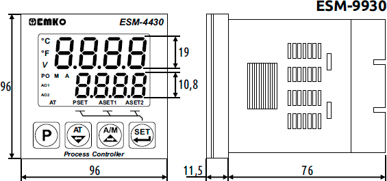 Габаритные размеры ESM-9930