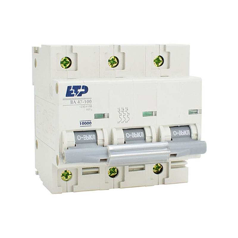 Автоматический выключатель ВА 47-100, 3P 40А (C) 10kA ETP