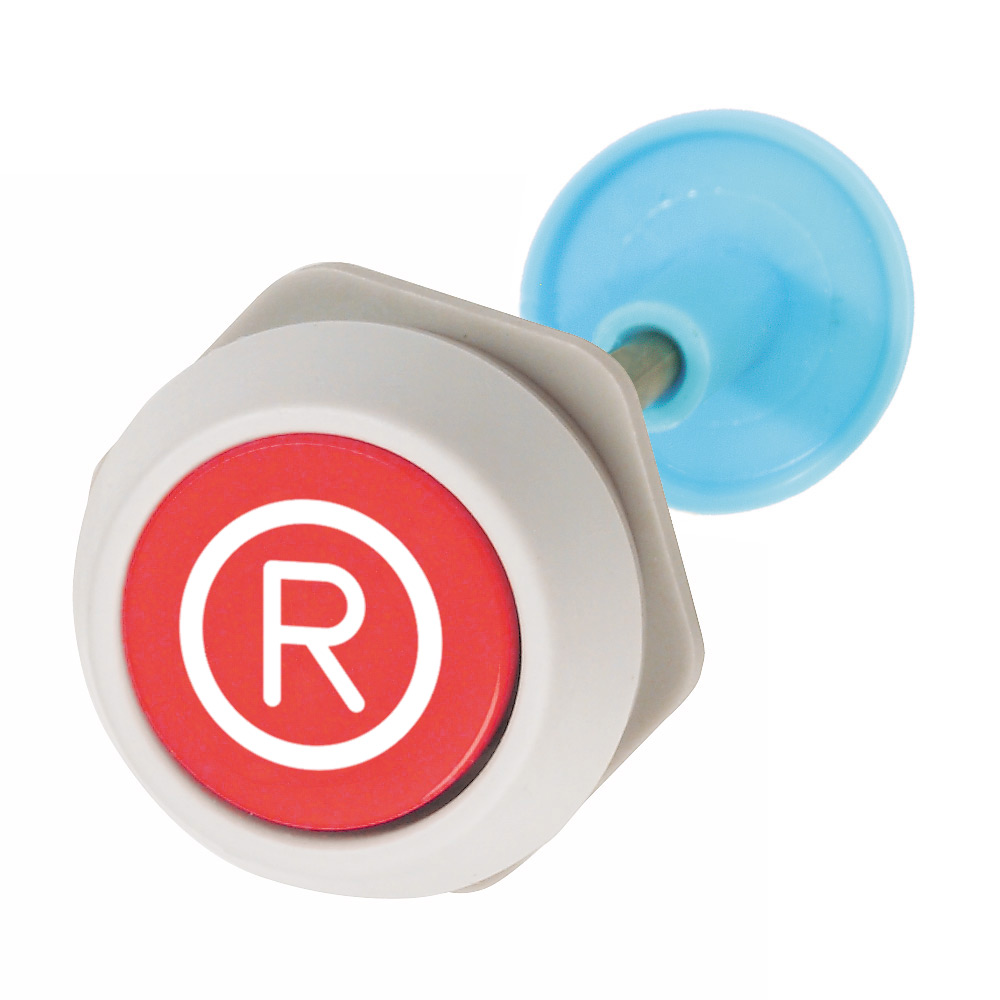 Кнопка "Сброс" с функцией остановки красная для корпуса, в отверстие 22,5мм, IP65, с серым кольцом RAL7035 и самонастраиваемым по длине штифтом (8-22мм), с маркировкой "0/R" B2GR-22 Benedict