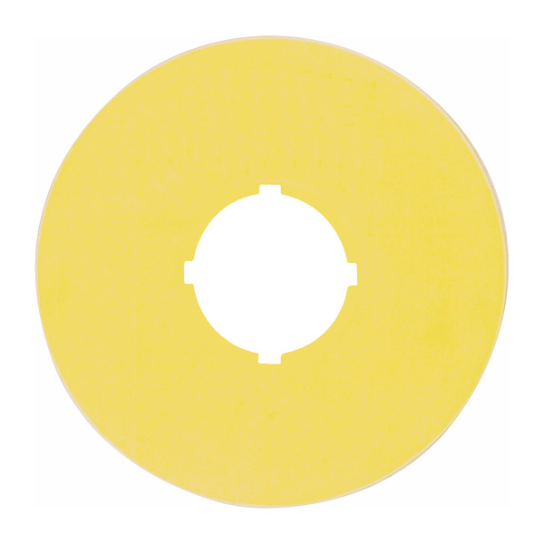 Желтый диск для кнопок аварийного останова, ∅70мм, толщина 1мм, без маркировки B3-7603 Benedict