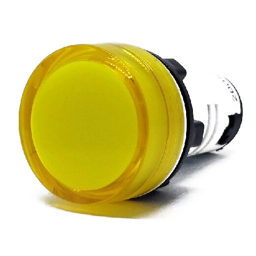Лампа-моноблок желтая (светодиод), в отверстие 22,5мм, ∅30мм, 110-130V AC 110V DC B3-MB110 GEB Benedict
