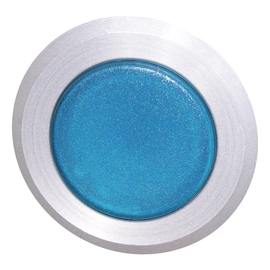 Кнопка синяя с фиксацией, в отверстие 30,5мм, IP67, с кольцом цвета "алюминий" B5DR BL Benedict