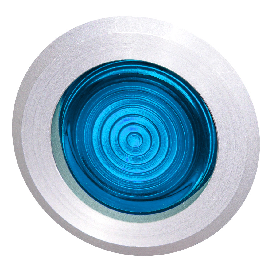Линза Френеля синяя, 30мм, IP67, макс. мощность лампы 1,9Вт, с кольцом цвета "алюминий" B5R BL Benedict