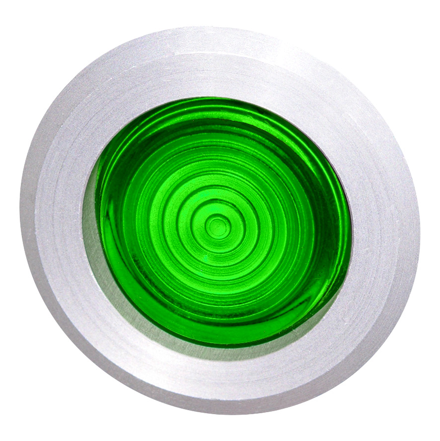 Линза Френеля зеленая, 30мм, IP67, макс. мощность лампы 1,9Вт, с кольцом цвета "алюминий" B5R GN Benedict