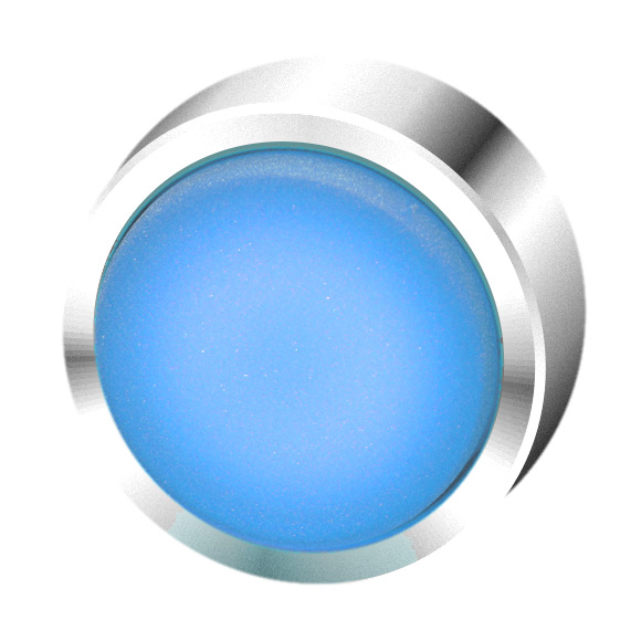 Кнопка синяя с фиксацией с подсветкой, в отверстие 22,5мм, IP67, макс. мощность лампы 1,9Вт, с кольцом цвета "хром", без маркировки BC3DLR BL Benedict