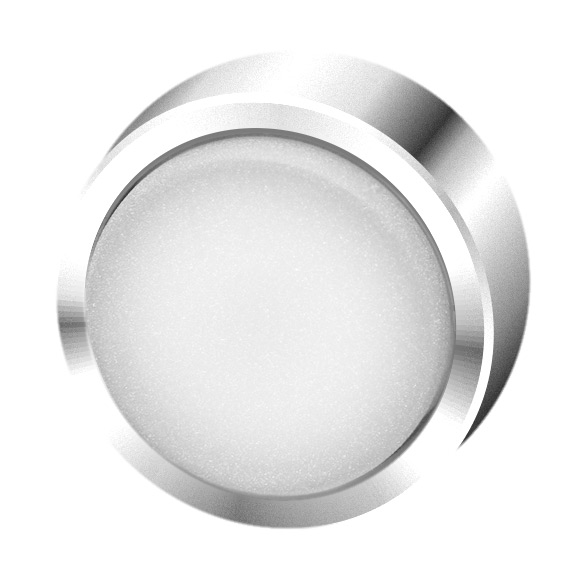 Кнопка белая с фиксацией с подсветкой, в отверстие 22,5мм, IP67, макс. мощность лампы 1,9Вт, с кольцом цвета "хром", без маркировки BC3DLR WS Benedict