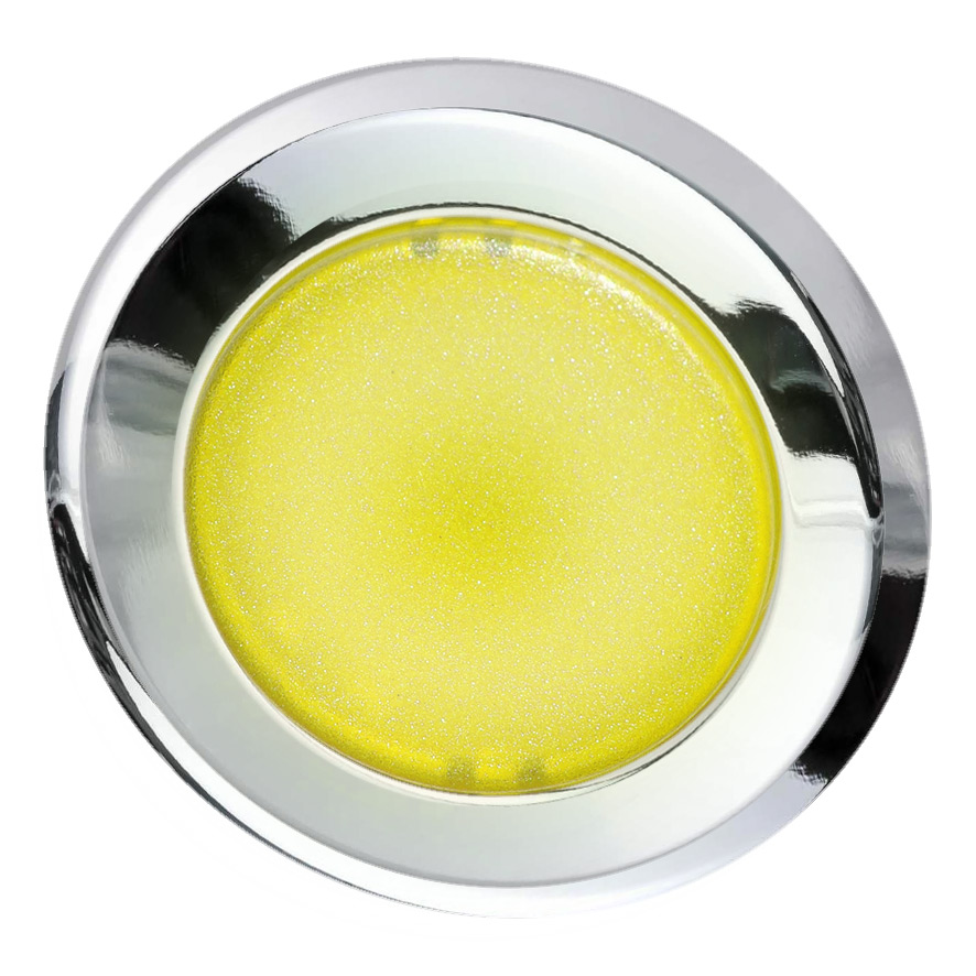 Кнопка желтая без фиксации с подсветкой, в отверстие 30,5мм, IP67, макс. мощность лампы 1,9Вт, с кольцом цвета "хром", без маркировки BC5DL GE Benedict