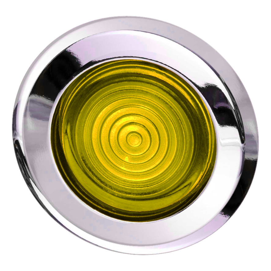 Линза Френеля желтая, 30мм, IP67, макс. мощность лампы 1,9Вт, с кольцом цвета "хром" BC5R GE Benedict