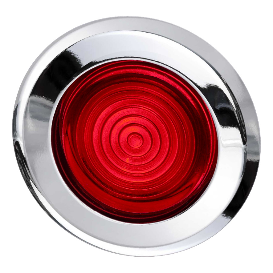Линза Френеля красная, 30мм, IP67, макс. мощность лампы 1,9Вт, с кольцом цвета "хром" BC5R RT Benedict