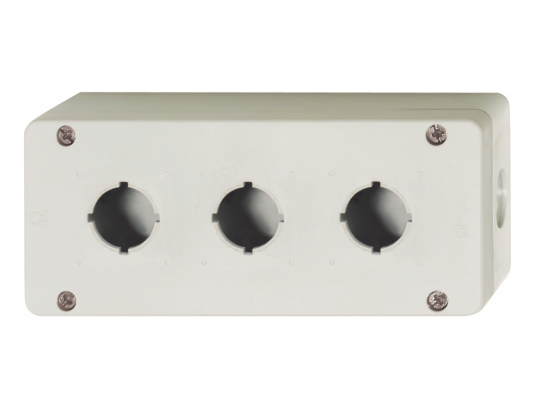 Пластиковый корпус BG, IP67 для 3 кнопок/ламп серии B3, серый, 3 ввода ∅20,5мм BG3 Benedict
