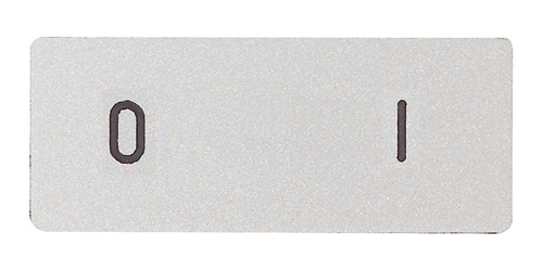 Маркировочная табличка, серая, "0 _ I" BK4-0 I Benedict
