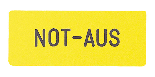 Маркировочная табличка, желтая, "NOT-AUS" BK4-10827-1 Benedict