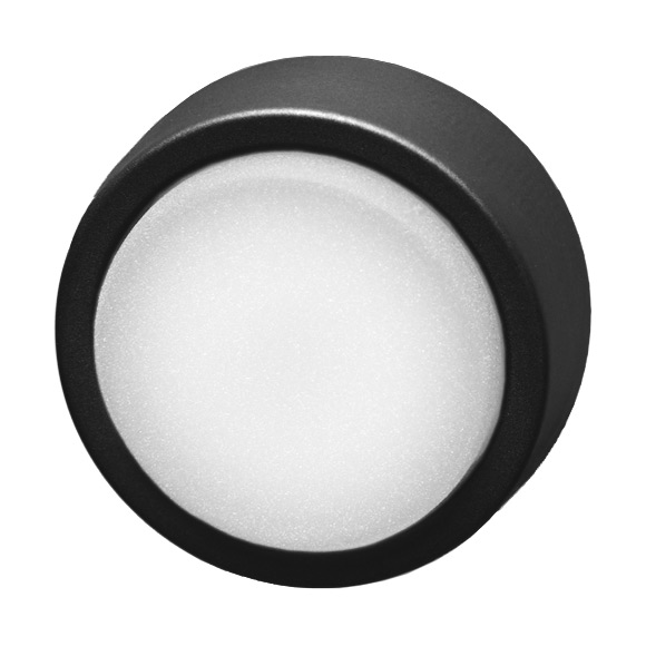 Кнопка белая с фиксацией с подсветкой, в отверстие 22,5мм, IP67, макс. мощность лампы 1,9Вт, с кольцом черного цвета, без маркировки BS3DLR WS Benedict
