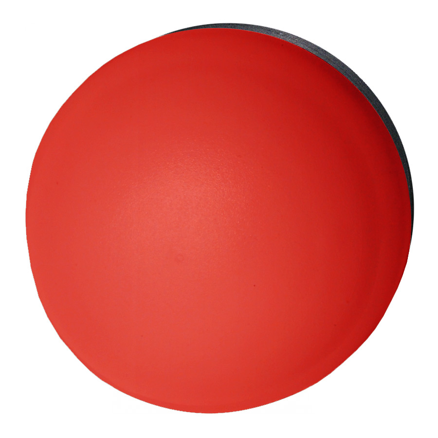 Кнопка красная для ноги или ладони, в отверстие 22,5мм, ∅70мм, высота 37мм, с кольцом черного цвета BS3P14P RT Benedict