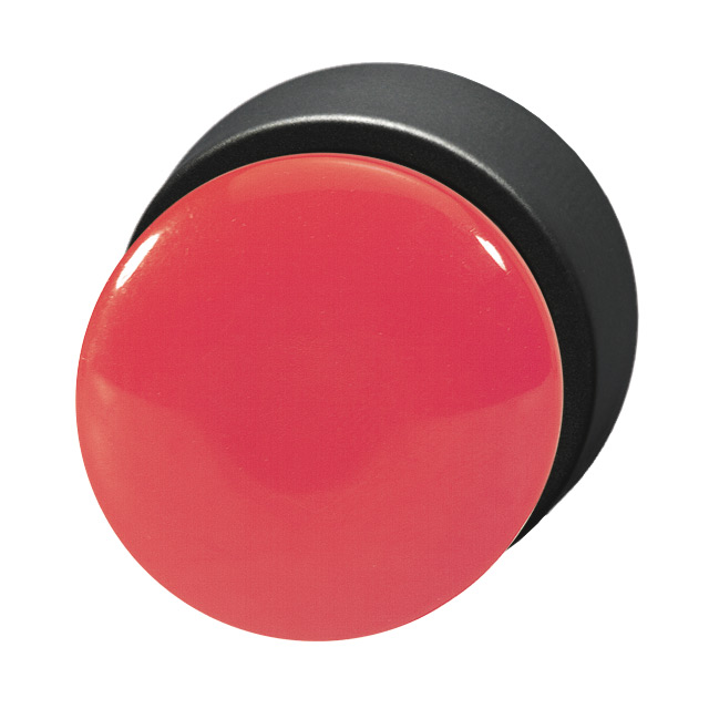 Кнопка красная грибовидная, в отверстие 22,5мм, ∅28мм, высота 24мм, IP67, с кольцом черного цвета, без маркировки BS3P1 RT Benedict