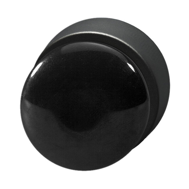 Кнопка черная грибовидная, в отверстие 22,5мм, ∅28мм, высота 24мм, IP67, с кольцом черного цвета, без маркировки BS3P1 SW Benedict