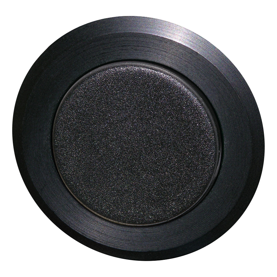 Кнопка черная с фиксацией, в отверстие 30,5мм, IP67, с кольцом черного цвета BS5DR SW Benedict