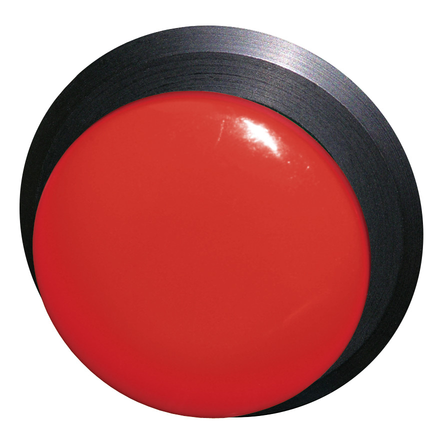 Кнопка красная грибовидная, в отверстие 30,5мм, ∅28мм, высота 11,5мм, IP67, с кольцом черного цвета, без маркировки BS5P1 RT Benedict