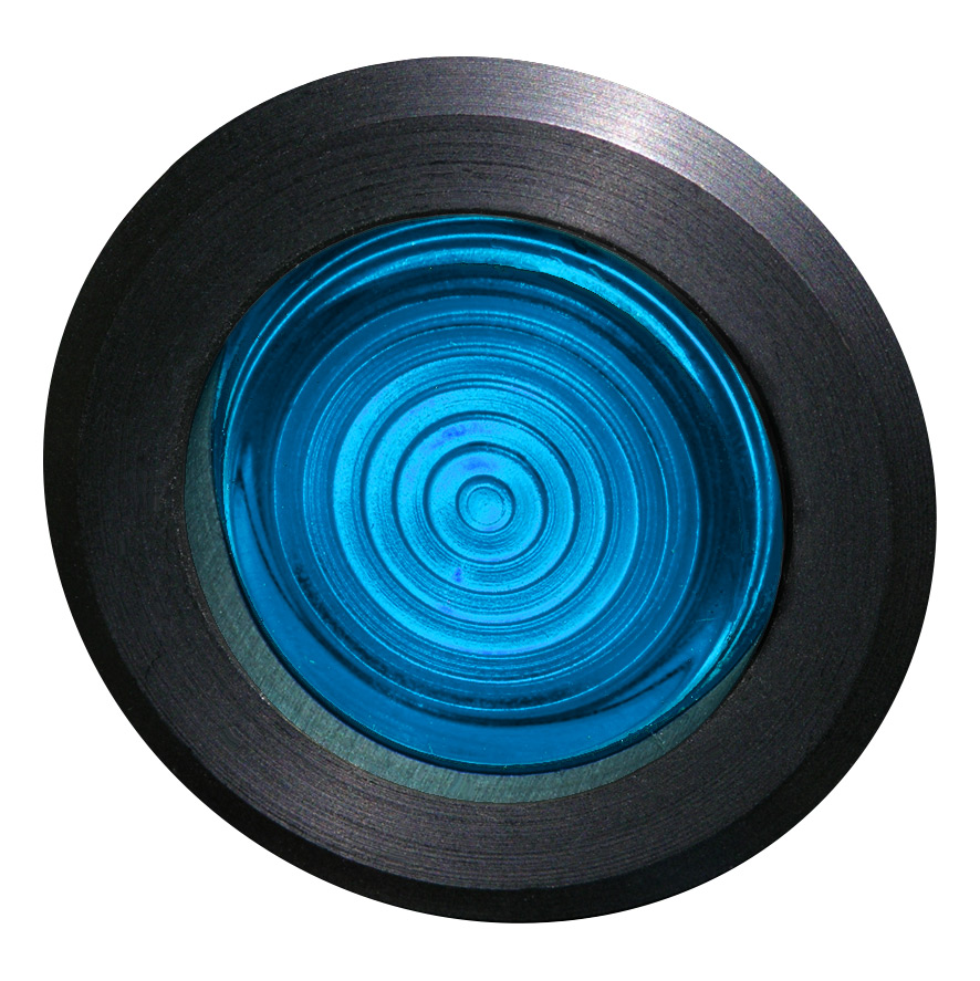 Линза Френеля синяя, 30мм, IP67, макс. мощность лампы 1,9Вт, с кольцом черного цвета BS5R BL Benedict