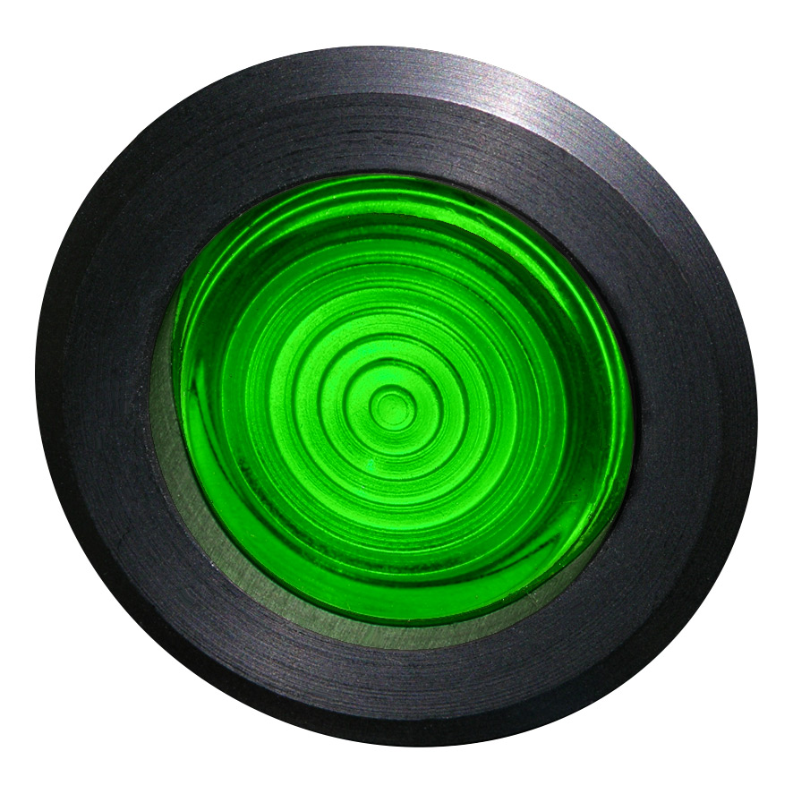 Линза Френеля зеленая, 30мм, IP67, макс. мощность лампы 1,9Вт, с кольцом черного цвета BS5R GN Benedict