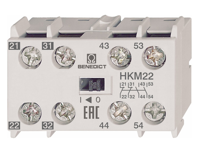 Блок вспомогательных контактов 2НО + 2НЗ для K1-09/12D10 HKM22 Benedict