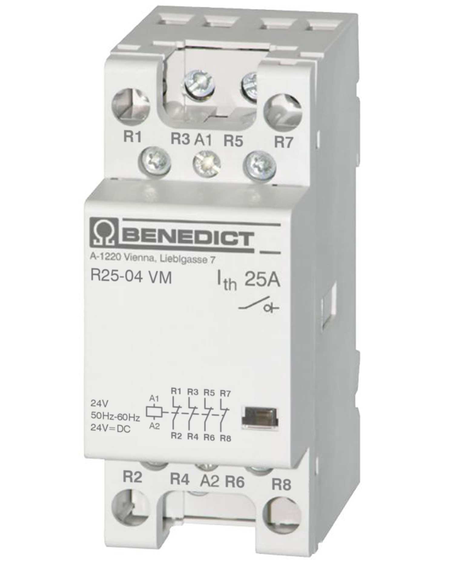 Модульный контактор R25-04 24VM BENEDICT