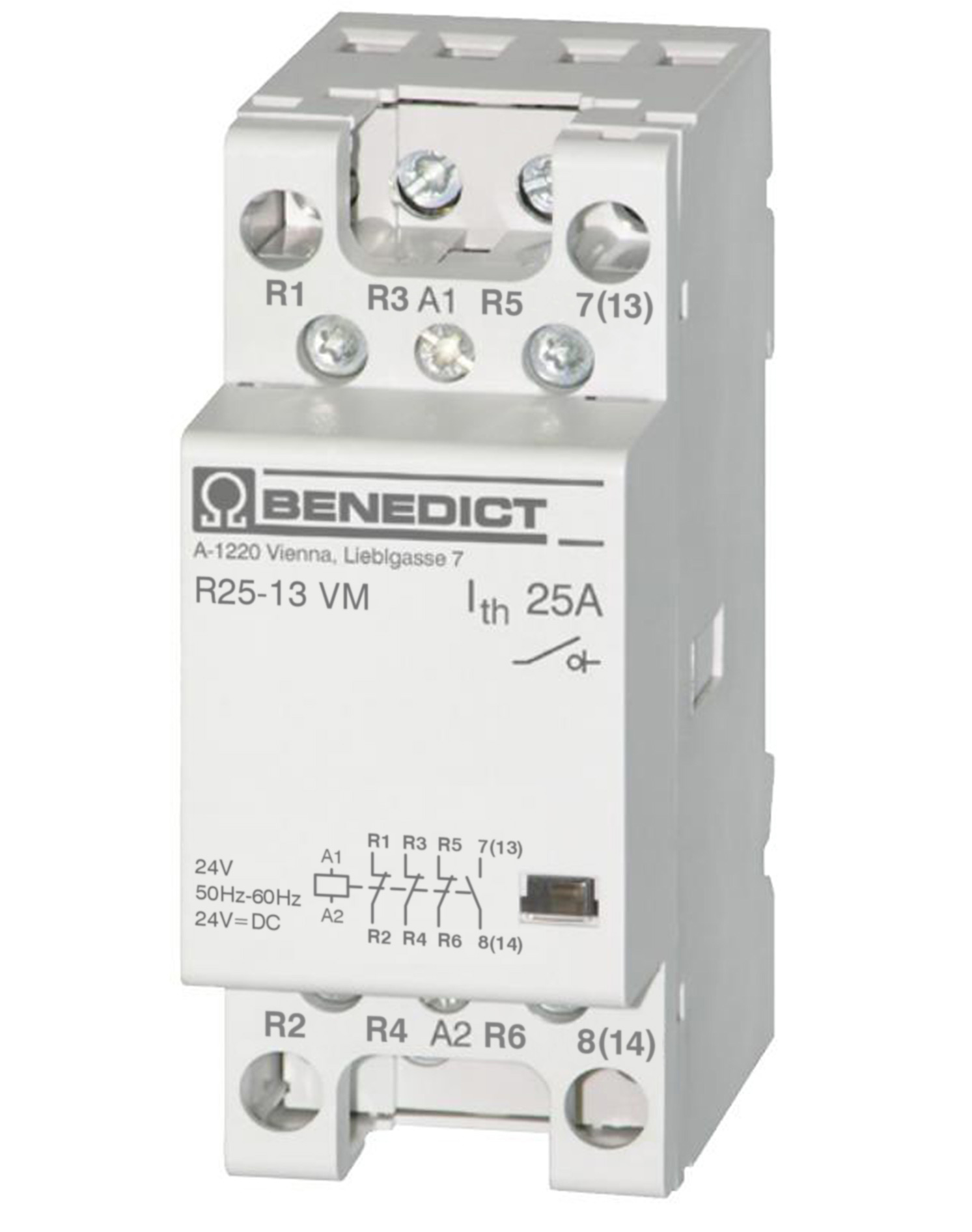 Модульный контактор R25-13 24VM BENEDICT