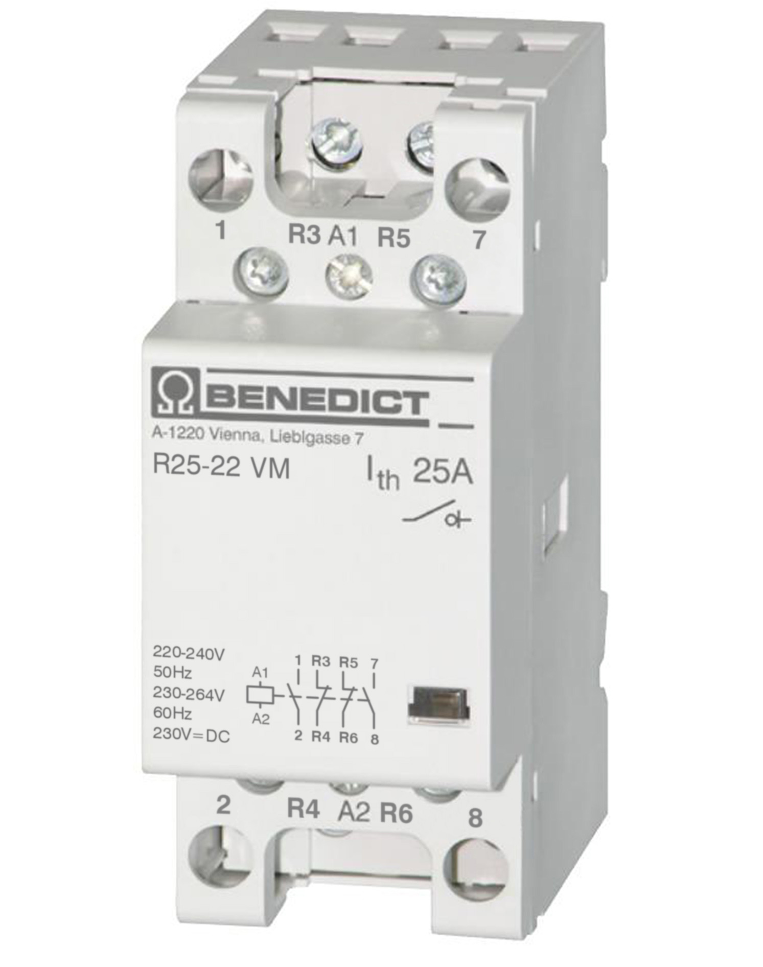 Модульный контактор R25-22 230VM BENEDICT