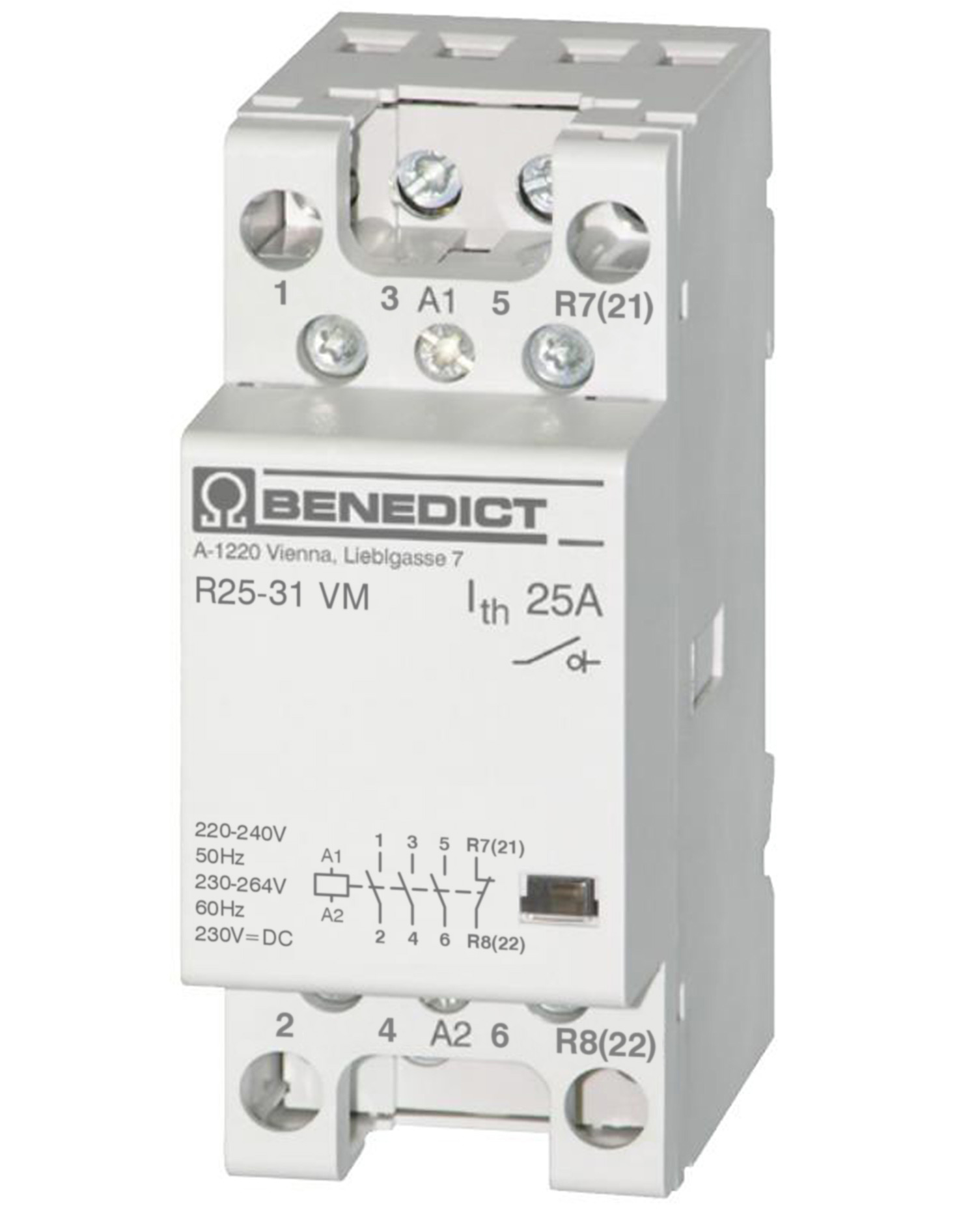 Модульный контактор R25-31 230VM BENEDICT