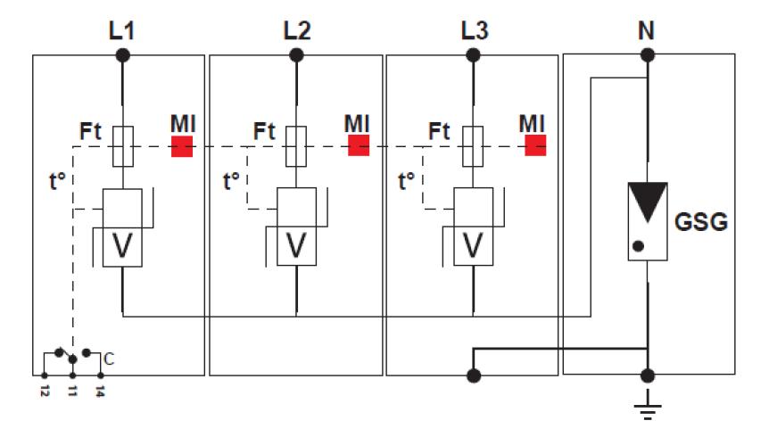 Переключатель DS 134 NK 4 схема. Ds44-280 УЗИП Тип 2, схема (4+0). УЗИП схема подключения 1 фаза. DS-134-2. Компактная схема