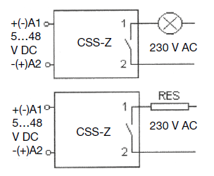 Схема подключения CSS-Z12X/DC5-48V