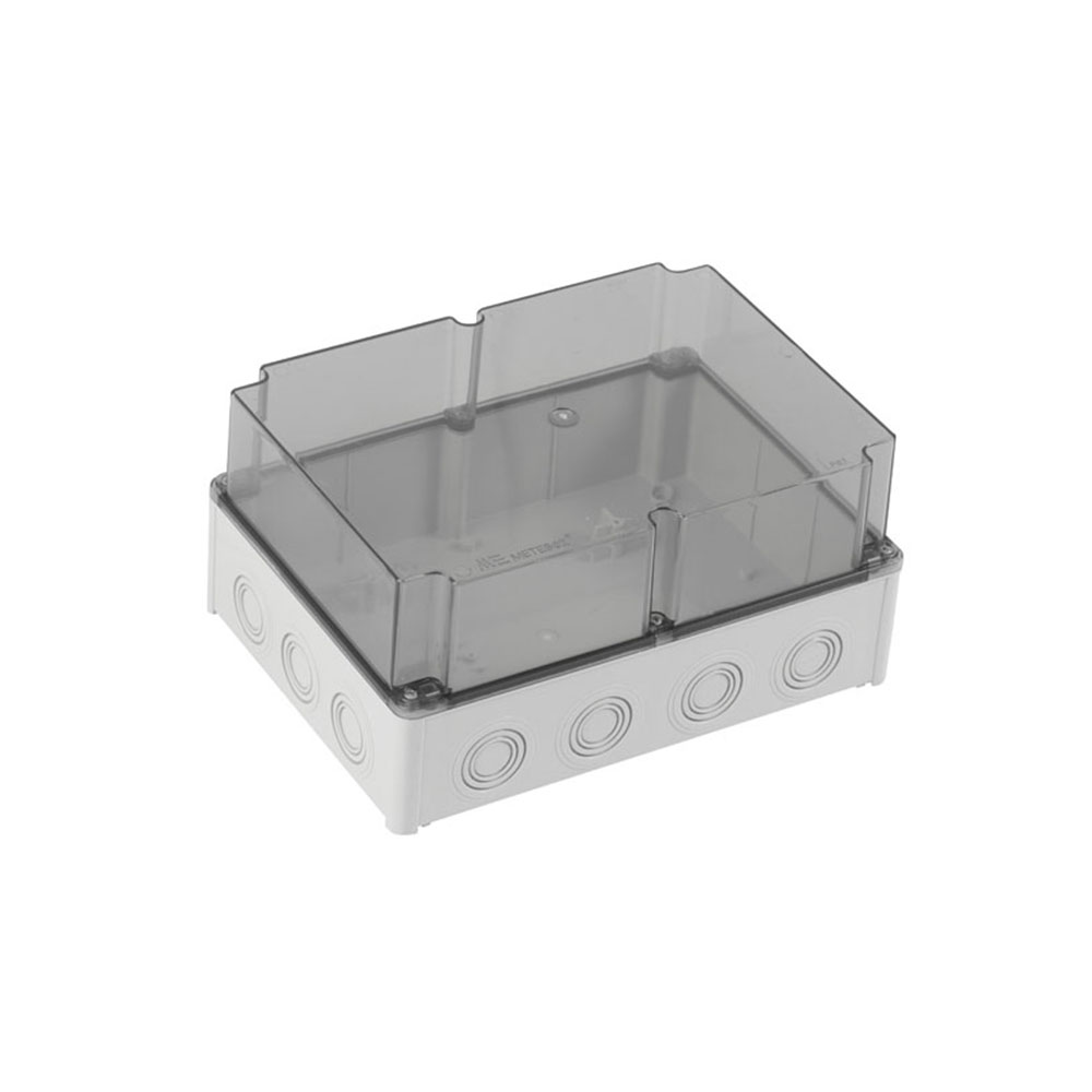Коробка распределительная (40203207) Коробка распределительная пластиковая, 210x290x140, высокая прозрачная крышка, IP65 Mete Enerji