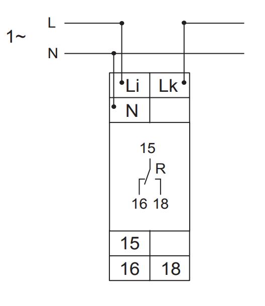 Схема подключения E1IM10AACL10 230V AC