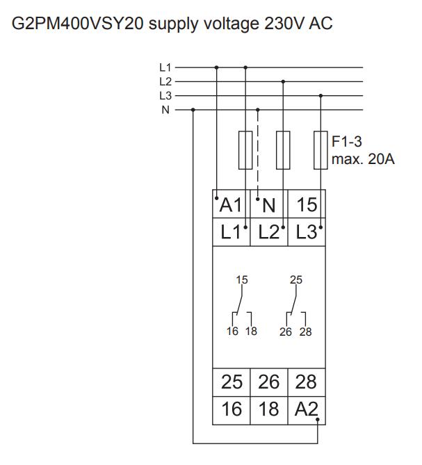 Схема подключения G2PM400VSY20