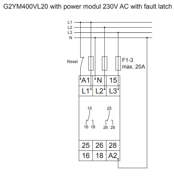 Схема подключения G2YM400VL20