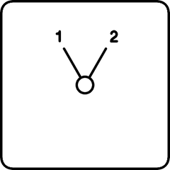 Компактные переключатели 1-2 (без нулевого положения) (W)