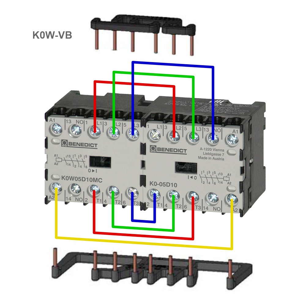Коннектор K0W-VB для реверсивных микроконтакторов Benedict