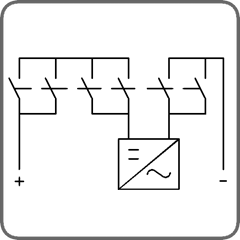 Выключатели нагрузки / рубильники для постоянного тока шестиполюсные (A3+2)