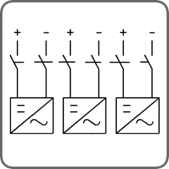 Шестиполюсные переключатели для постоянного тока (A6)